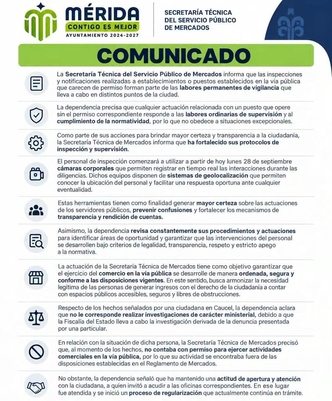 Transparencia: arman con cámaras corporales a inspectores de mercados de Mérida