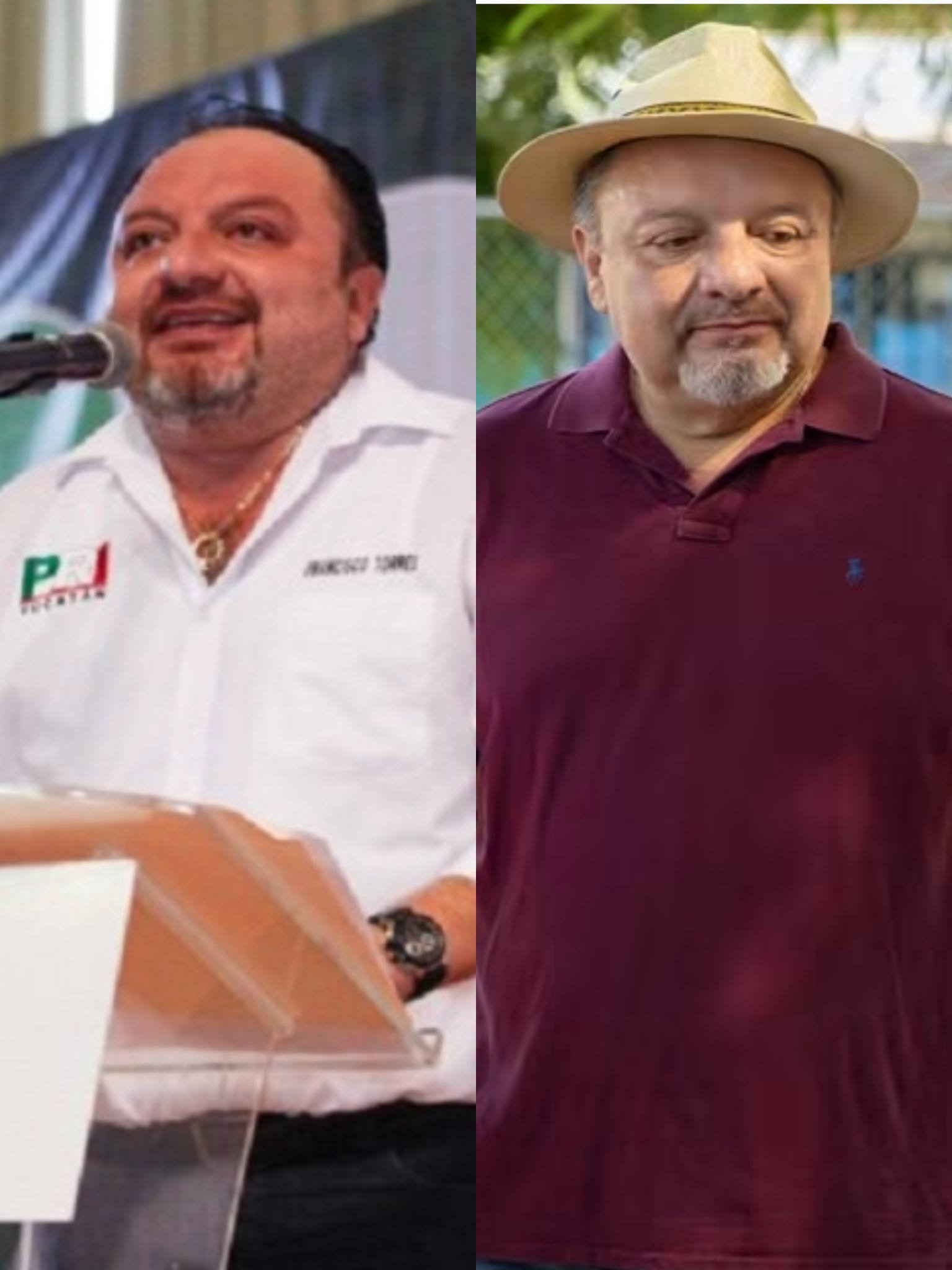 Mismo personaje diferente camiseta por conveniencia política.