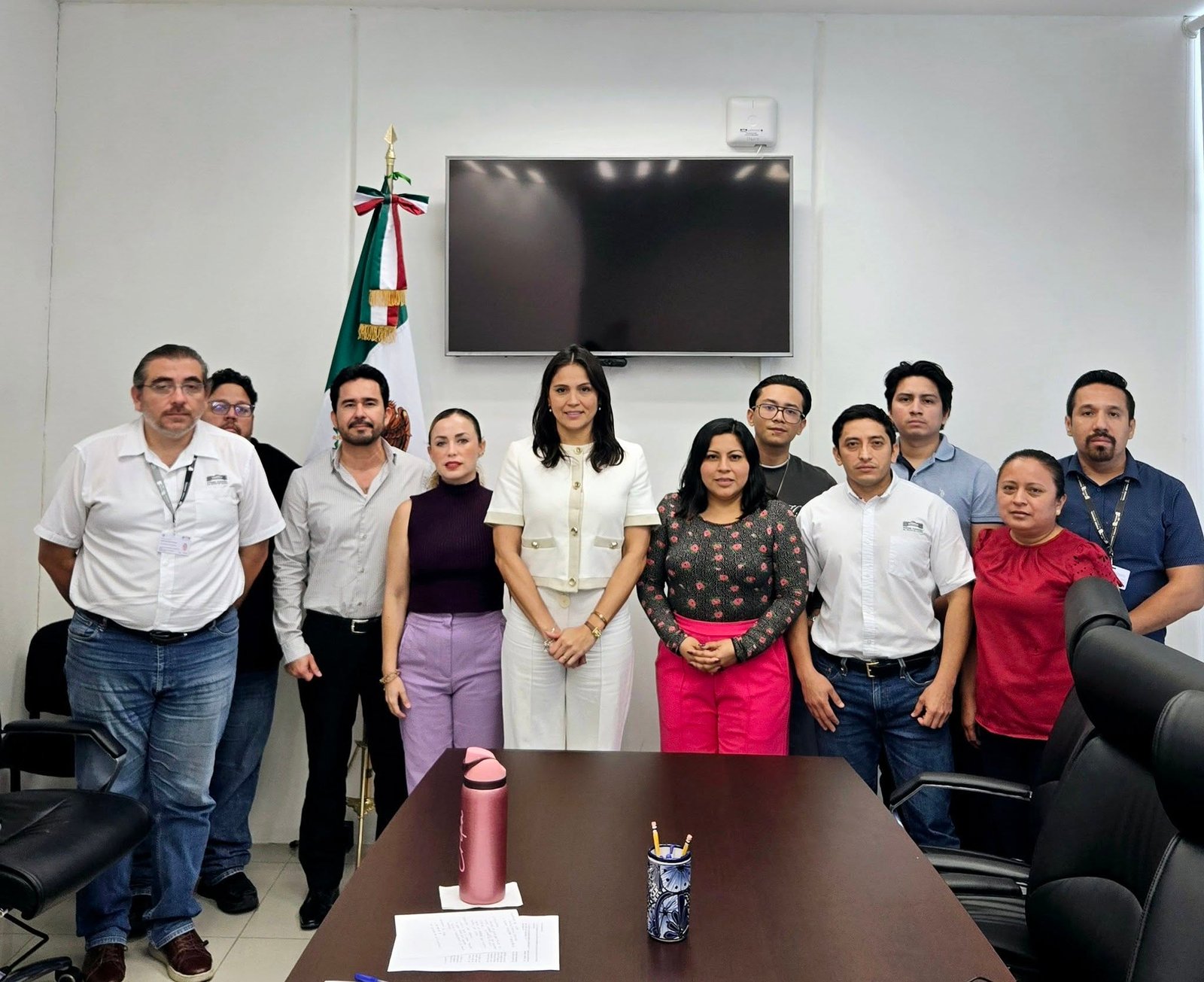 Importante reunión de trabajo entre directivos del sindicato progresista y autoridades del poder judicial.