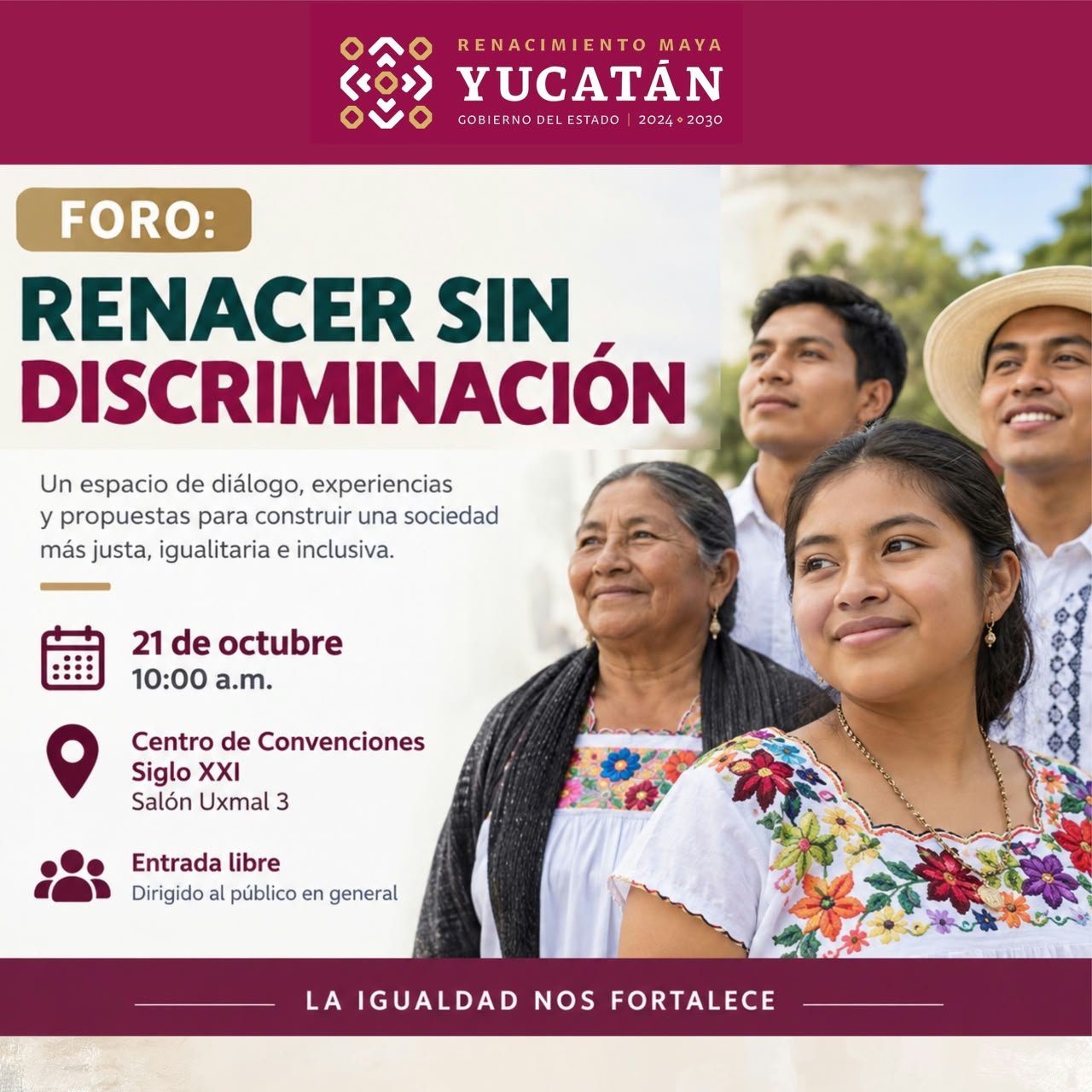 Foro “Renacer sin discriminación” acercará información sobre derechos y servicios en Yucatán