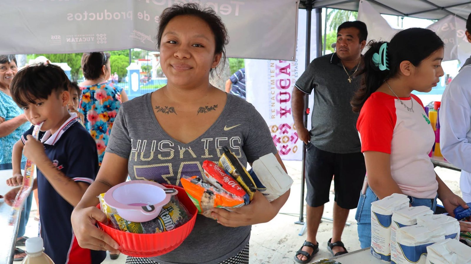 Mercado circular beneficia a 80 familias de Tixkokob.